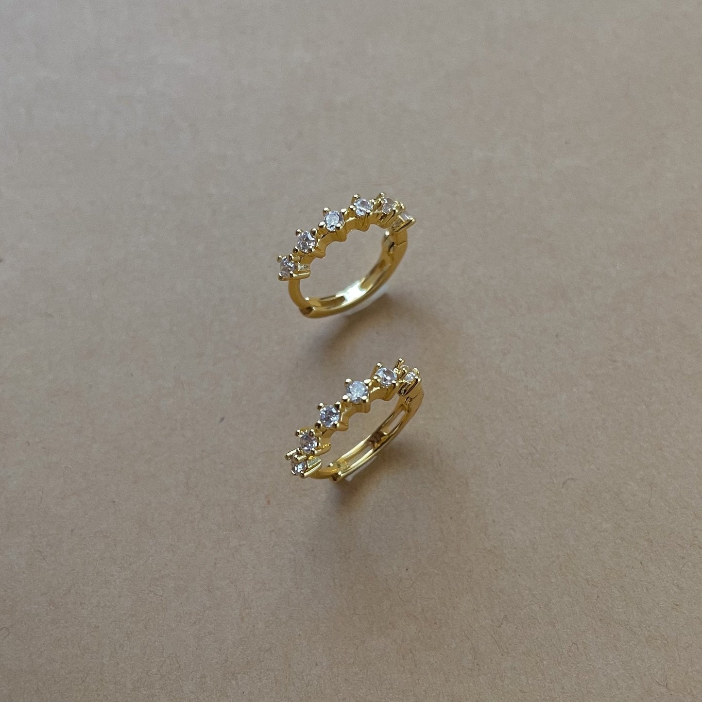Kelly Huggies- White Zirconia